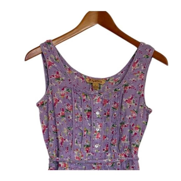 April Cornell Floral Midi Dress Women Small Lilac Purple Cottage Fairy Romantic - Picture 2 of 7